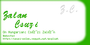 zalan csuzi business card